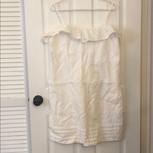 EUC- Super cute, white linen dress